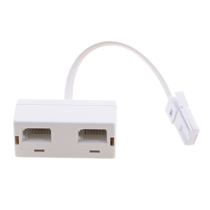 Generic UK BT RJ11 Plug Male To Dual BT (UK) RJ11 Female Telephone