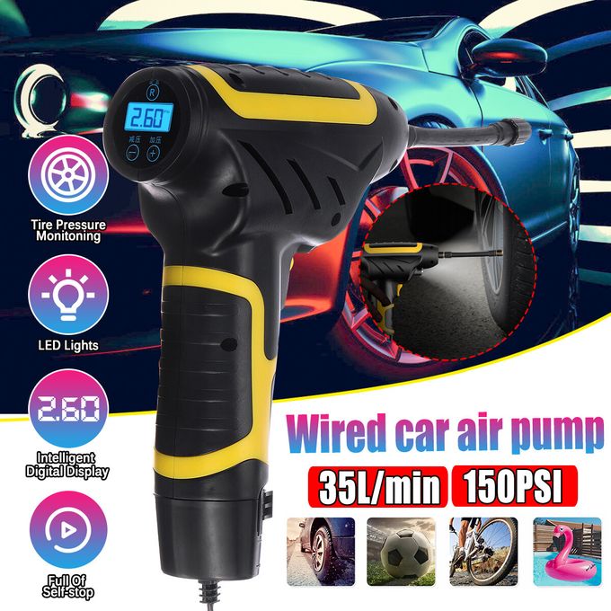Generic 120W Wired Handheld Inflatable Air Pump Car Tyre Inflator LCD  Display