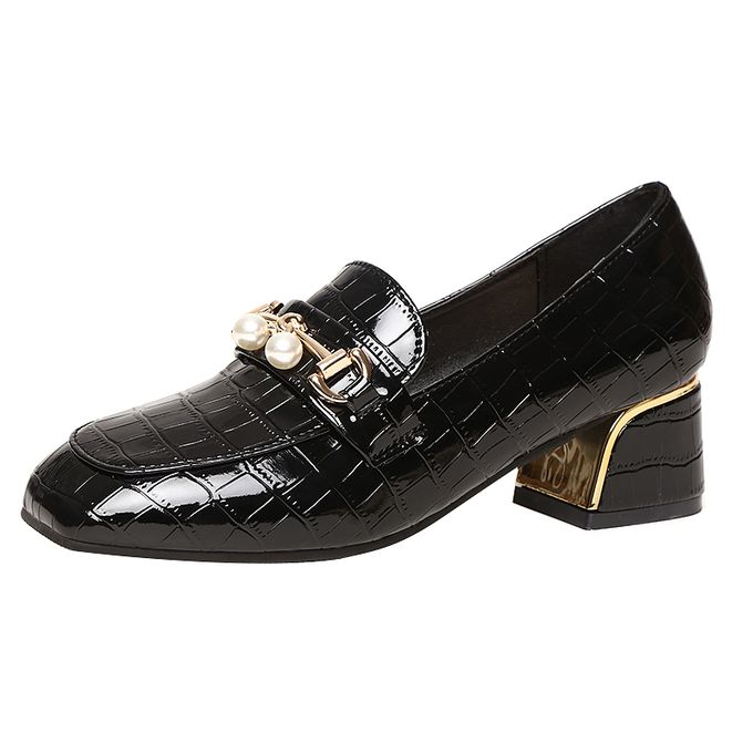 Fashion Women S Shoes Pumps Slip On Shoes Heels Office Ladies Footwear Black Jumia Nigeria