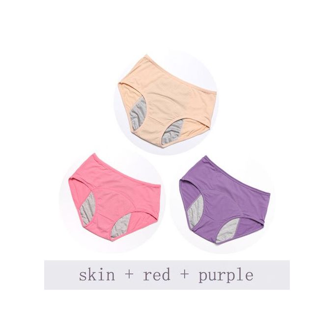 3 PCS/Set Women Cotton Panties Menstruation Period Underwear