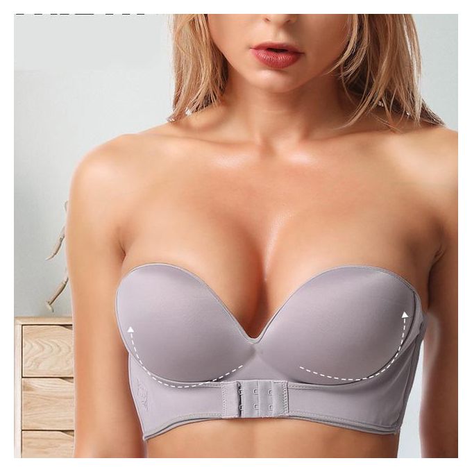 Generic Front Closure Sexy Strapless Bra Women Invisible Push Up