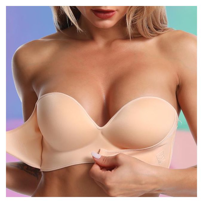 Wangyueeyxz Bras for Women Women Invisible Bras Front Closure Sexy Push Up  Bra Underwear Lingerie For Female Brassiere Strapless Seamless Bralette  (Bands Size : 80(36), Cup Size : D) price in Saudi