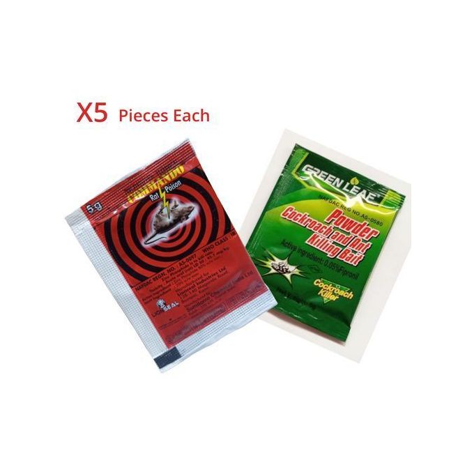 Commando Rat Poison And Cockroach Ant Killing Bait Powder X5 Each ...