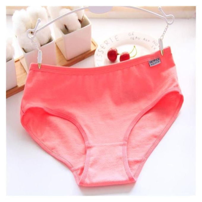 Generic Sexy Underwear Women Panties Cotton Briefs Ladies Panties  Breathable Underpants Girls Knickers For Female Xxl Pink Panty