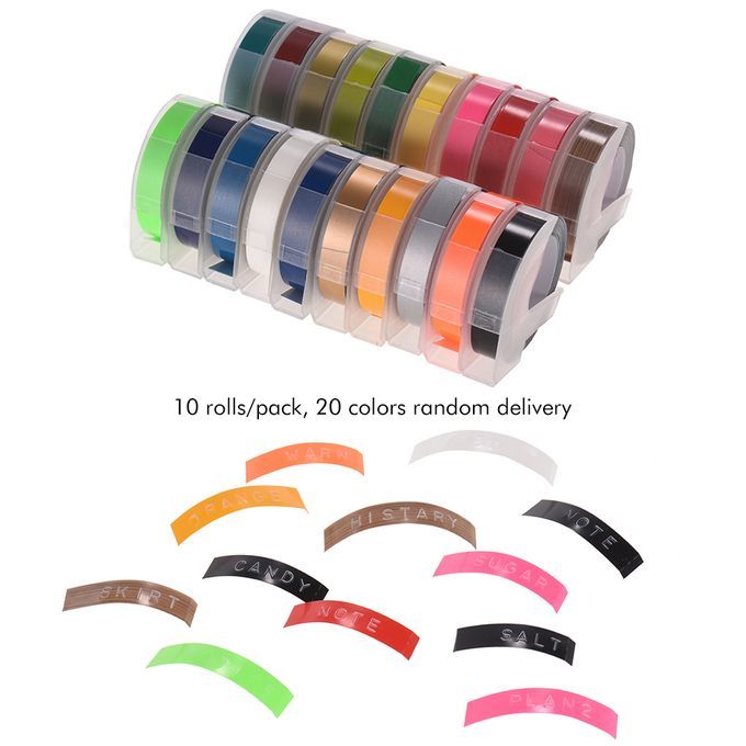Generic 3D Plastic Embossing Label Tape Refill For DYMO 12965 ...