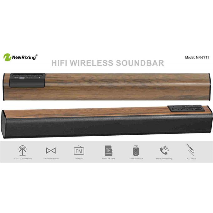 product_image_name-Generic-Soundbar - Bluetooth Speaker - 7W*2 - 3D - Black-1
