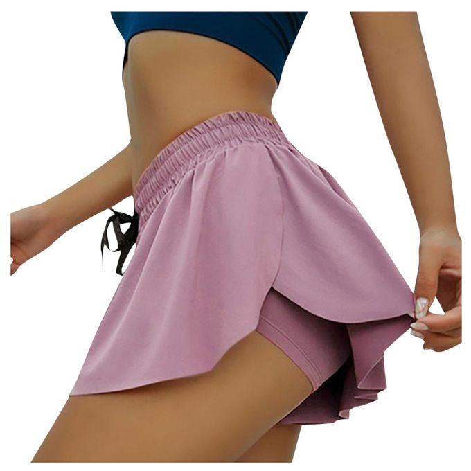 Yfashion Women Pocket Skirt High Waist ennis//badminton Shorts Skirt  Fitness Running Yoga Skirt Sportswear
