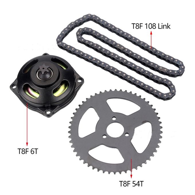 Generic 25H Chain 138 Links 68 Tooth Rear Sprocket 7 Teeth Clutch