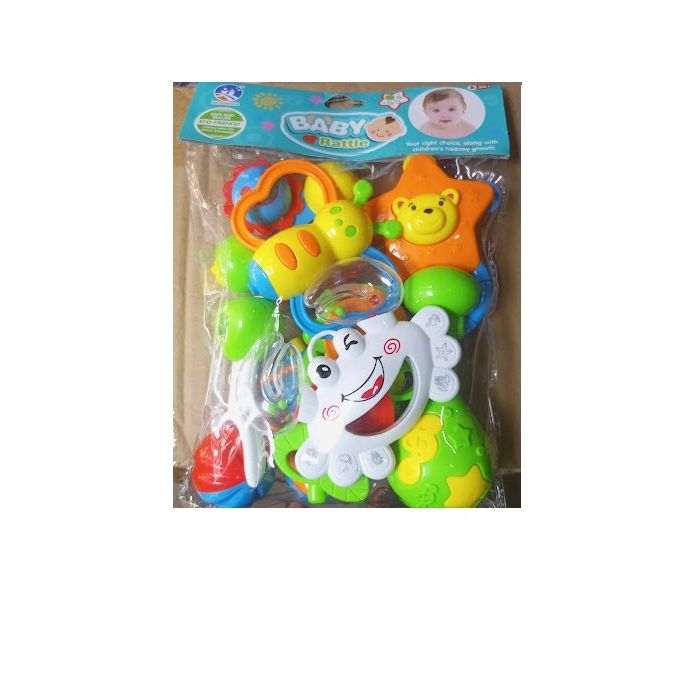 Generic 7pcs Fun & Colourful Baby Rattles Toys