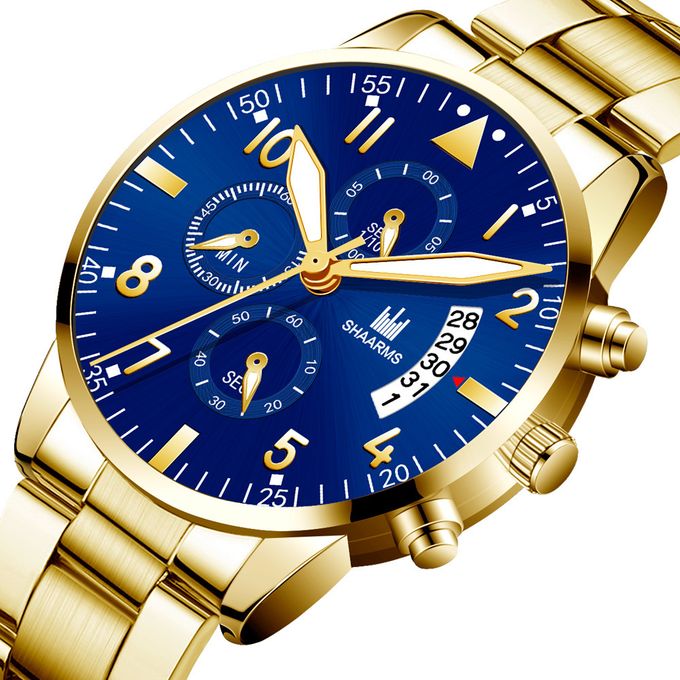 product_image_name-Shaarms-2021 Men's Quartz Watch Calendar Luminous Needle Watch-1