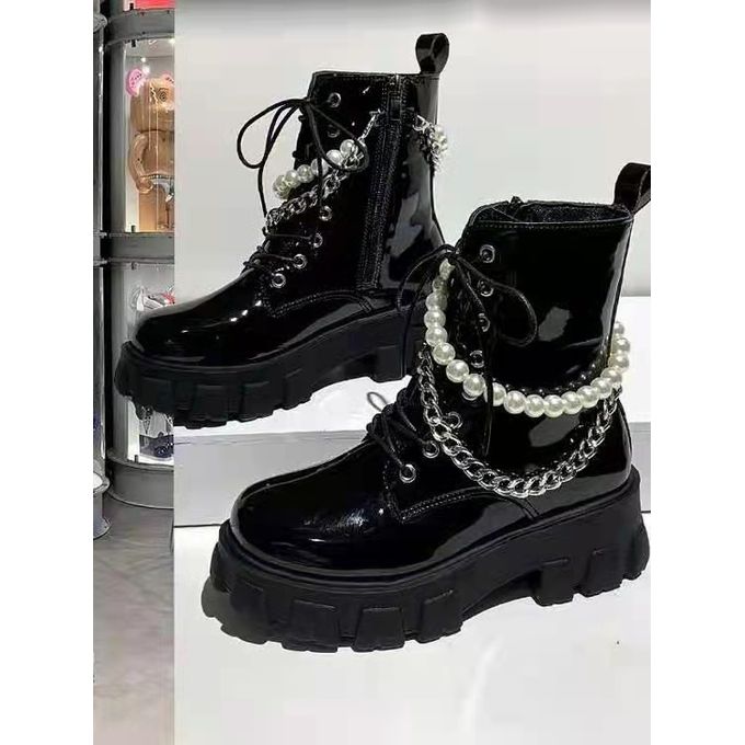 Fashion Latest Black Ladies Boot With 