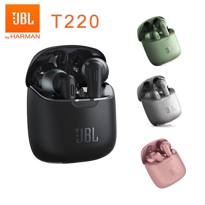 Jbl T220 TWS TUNE Wireless Bluetooth Headphone Earphones T220 Earbuds Bass Sound Headset Charging Case | Jumia Nigeria