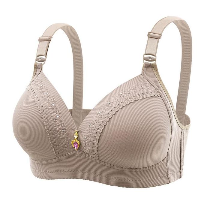 Generic New Adjustable Middle-Aged And Elderly Underwear Push Up Beauty  Back No Steel Ring Bras Large Size Full Cup Women Sexy Fit S