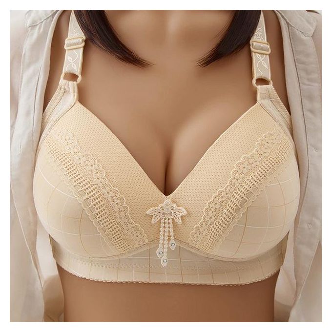 Bra and Panty Sets for Women Cotton Front Closure Lingerie Set Wirefree  Push Up Seamless Bras No Underwire Sports Bras, 02beige, 36 : :  Clothing, Shoes & Accessories