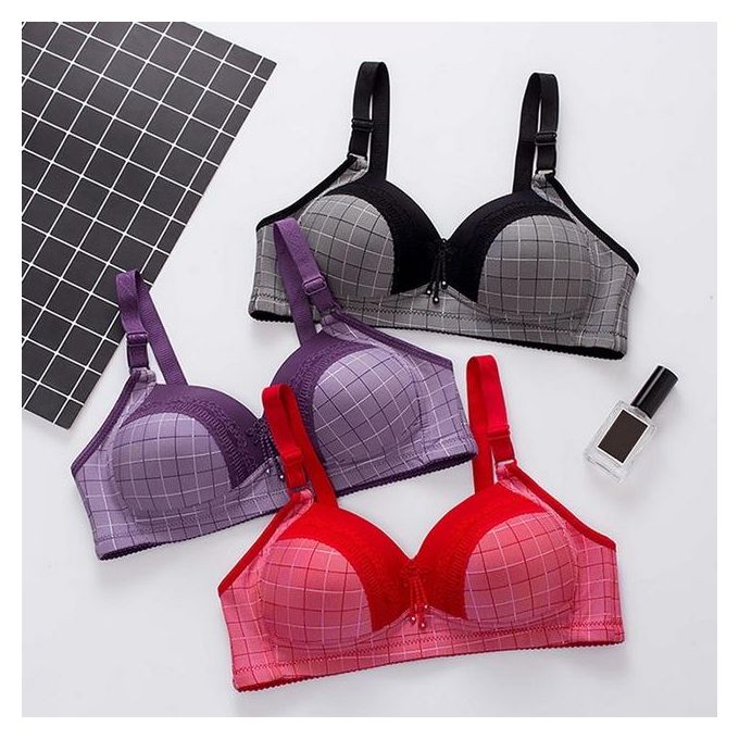 Generic Push Up Bras Seamless Sexy Bra For Women Wire Free Lingerie Full  Cup Bralette Cotton Underwear Brassiere Front Closure