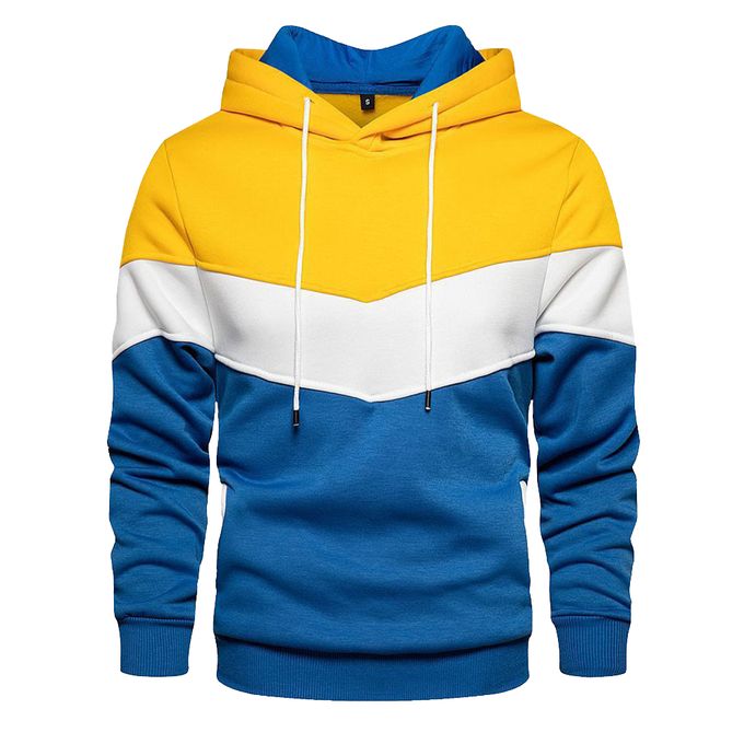 product_image_name-Fashion-Mens Sport Outdoor Long Sleeve Hoodies Sweatshirts - Yellow-1