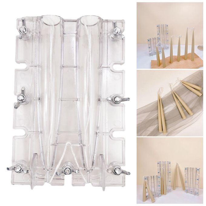 Generic Taper Candle Pillar Candle Molds Clear