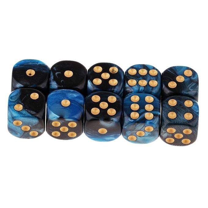 2 Pcs Dice 16mm Colorful Teaching Dice 6 Sided Smooth Edge Non-fading Board  Games Wide Application E