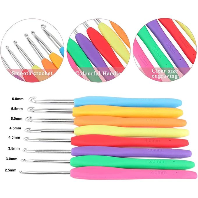 67 PCS Crochet Hook Set with Case, Allnice Crochet Kit with Yarn, Ergonomic  Crochet Kits Include 5 Roll Yarn, Knitting Needles and Other Supplies, Full  Crochet Starter Kit for Beginners Adults 