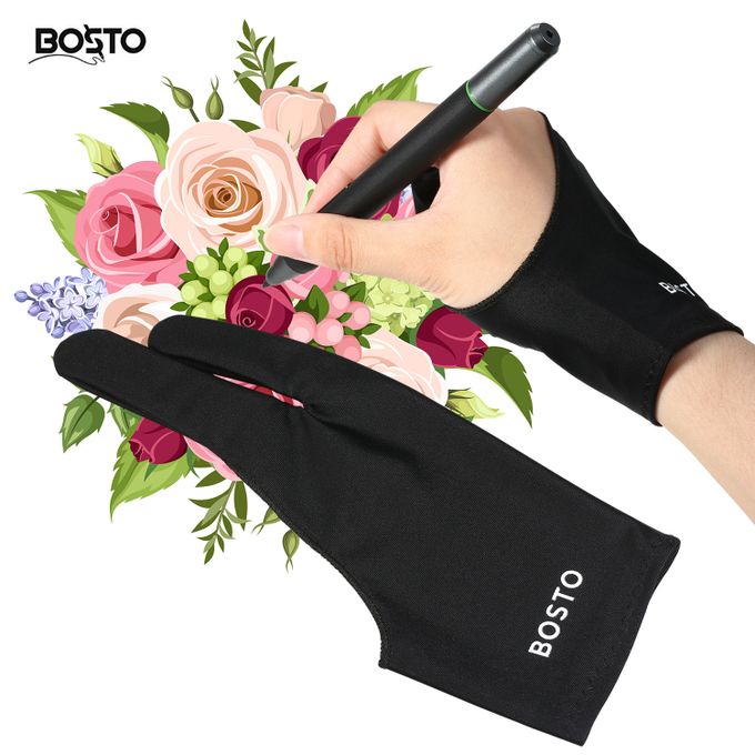 Bosto Two-Finger Free Size Drawing Glove Artist Tablet Cover