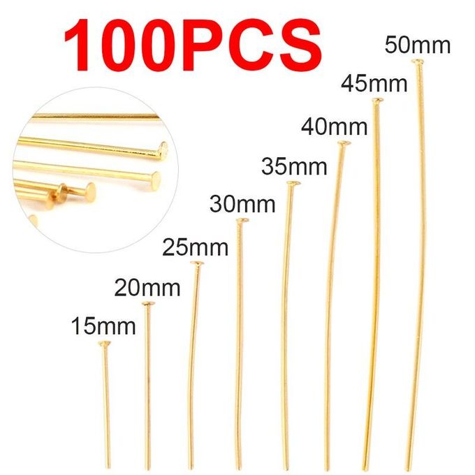 100pcs 316L Stainless Steel Flat Head Pin For Jewelry Making