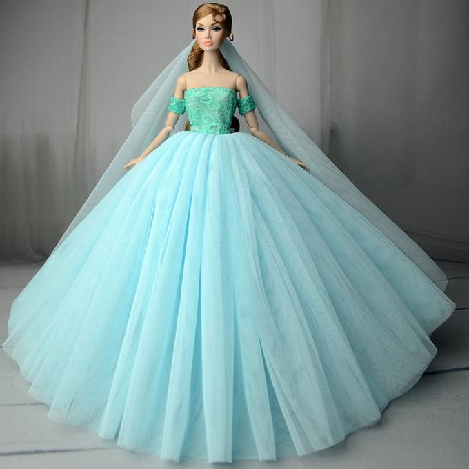 Generic High Quality Wedding Dress For Barbie Doll Clothes