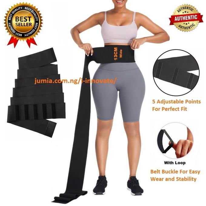 Generic Tummy Wrap Slimming Belt Waist Trainer Waist Trimmer Flat