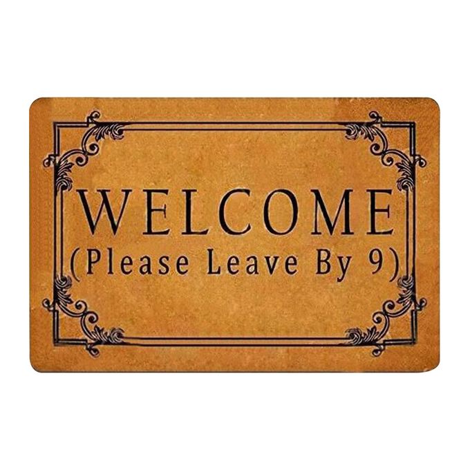 product_image_name-Generic-Welcome Letter Flannel Non-slip Water Absorption Mat Carpet--1