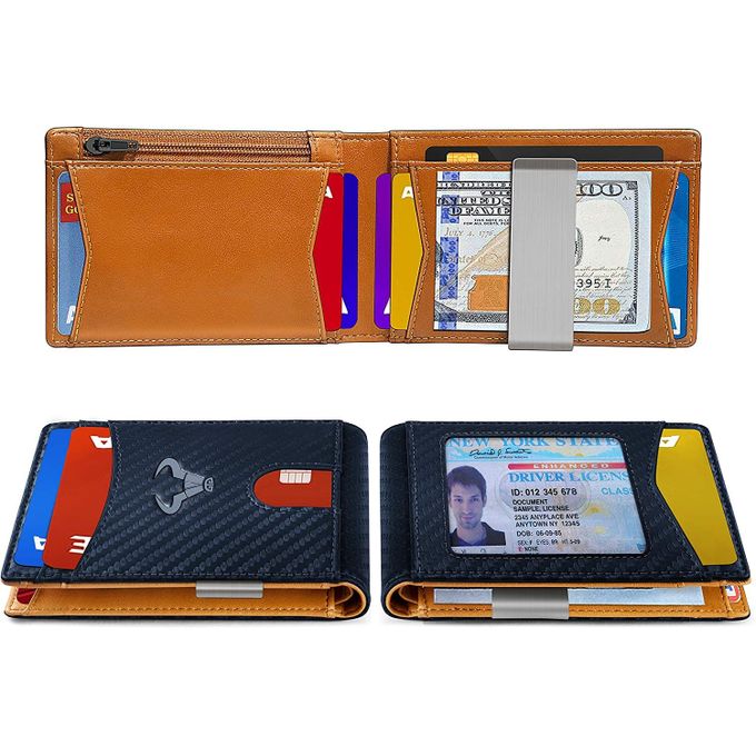 BULLIANT Slim Wallet Men, Leather Wallet Front Pocket Card Holders 