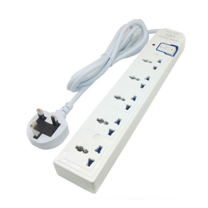 Generic Electrical Power Cable Extension Socket - 5 Plug Anti-Shock