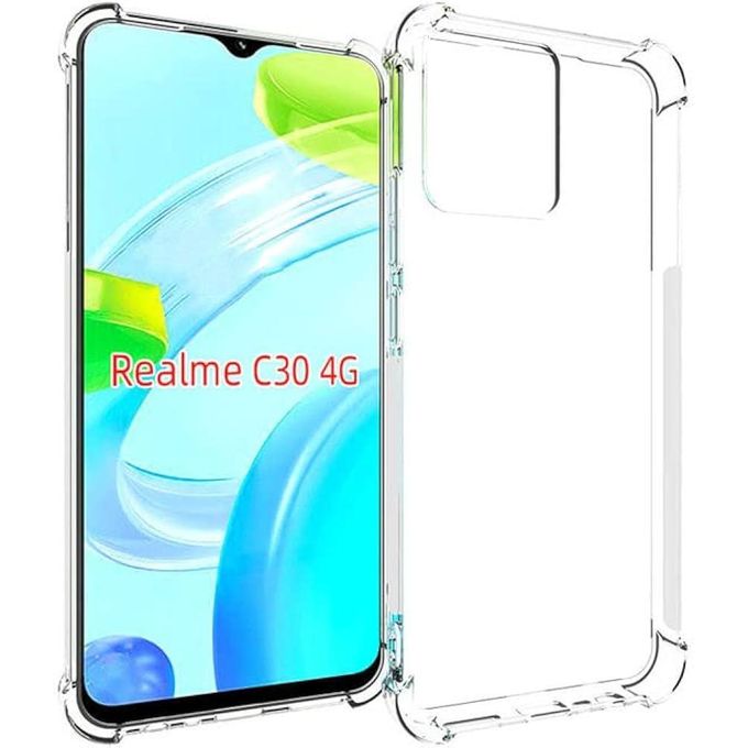 Custodia Per Realme C30 4G In Silicone Trasparente Con Bordo Color Lavanda: Cover Antiurto Sottile E Protettiva - 2
