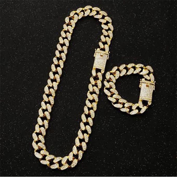 Fashion Iced Cuban Link Neck \u0026 Hand 