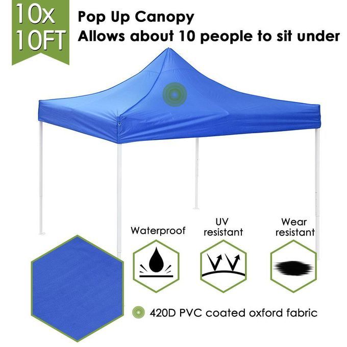 product_image_name-Generic-Gazebo Popup Tent Blue 10x10 Feet-1