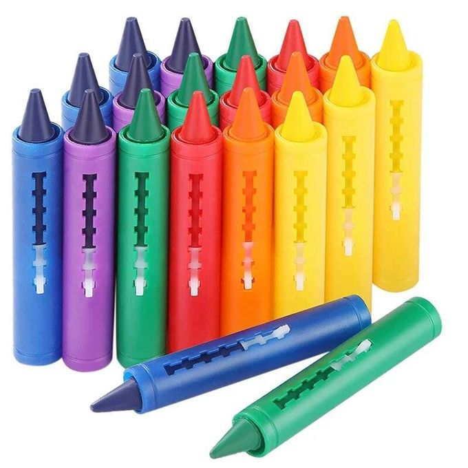 6Pcs/Set Craie de Cire de Salle de Bain Effaçable Graffiti Jouet Doodle  Stylo pour Bébé Enfants Bain 