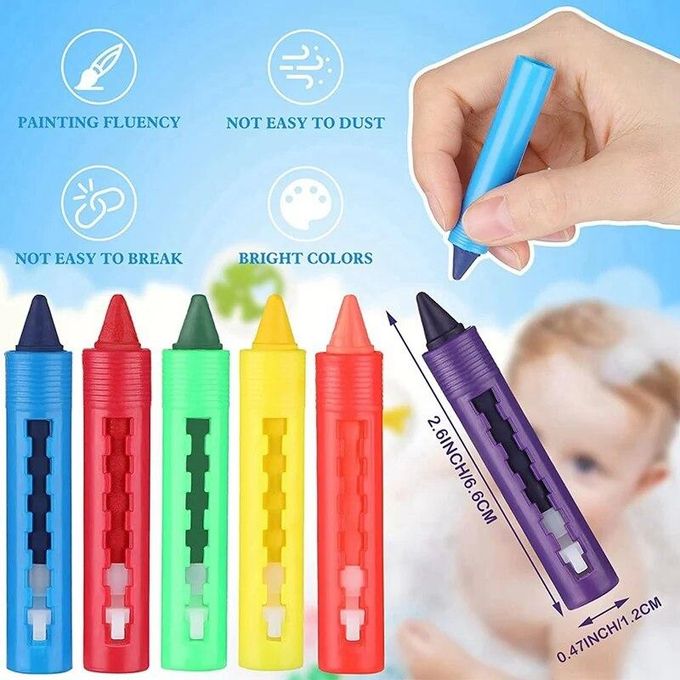 Diy 6 Pcs Baby Kids Safety Washable Bath Crayons Bathtime Fun Educational  Toys 2019 New - Crayons/water-color Pens - AliExpress