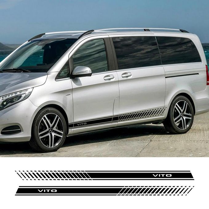 Generic 2PCS Car Stickers For Mercedes Benz Vito V Class Viano W447 V260 W639  W638 Marco Polo Camper Van Tuning Accessories Vinyl Decals