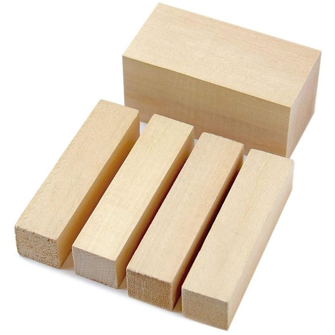 Generic 5 Pcs Carving Wood Blocks Whittling Wood Blocks Basswood