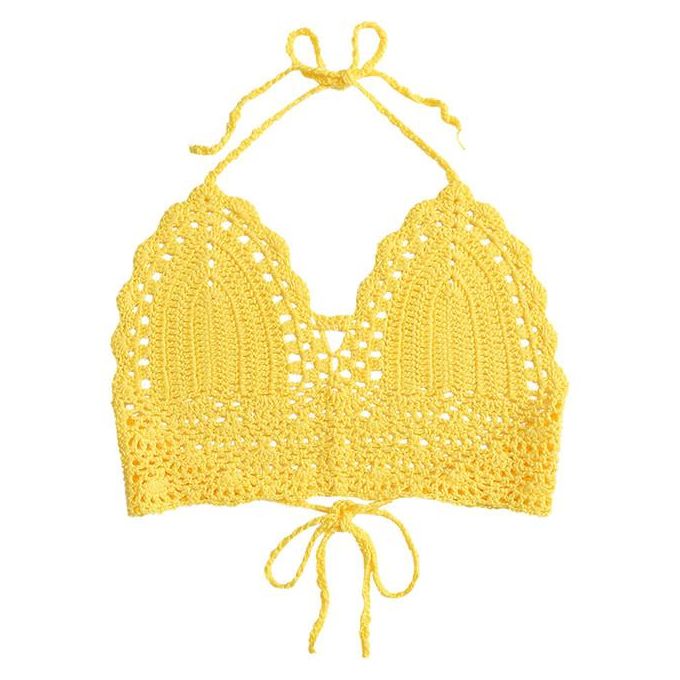 Generic 2023 New Bikini Handmade Crochet Women Boho Beach Bralette