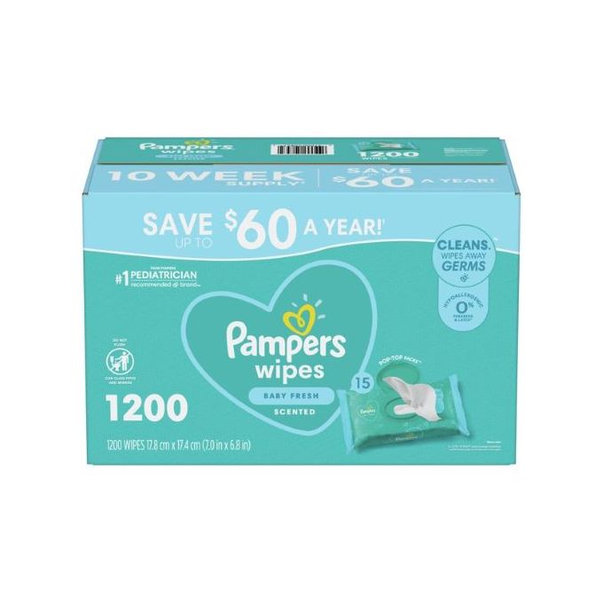 product_image_name-Pampers-Scented Complete Clean Baby Wipes - 15 (1200)-1