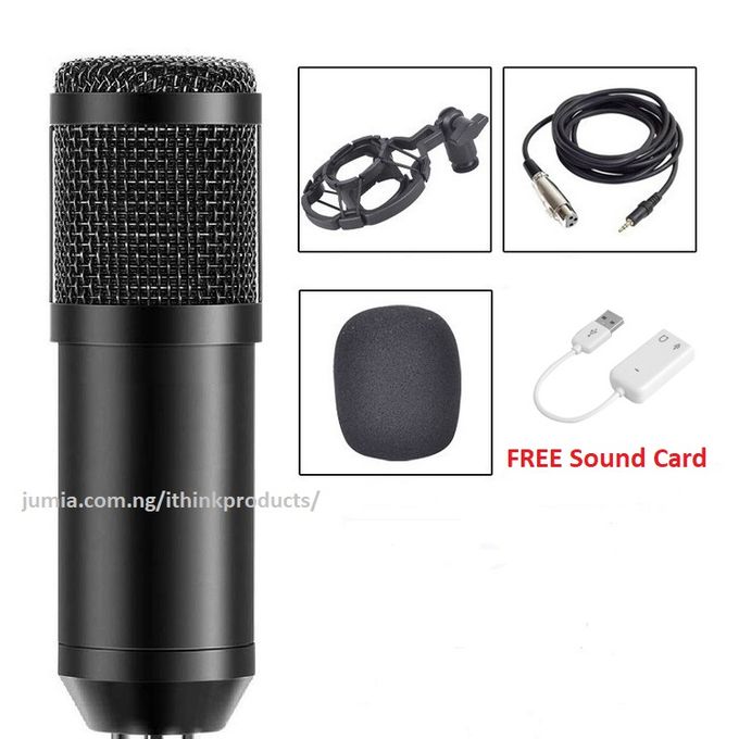 Excelvan BM-800 Condenser Studio Microphone Recording Mic With