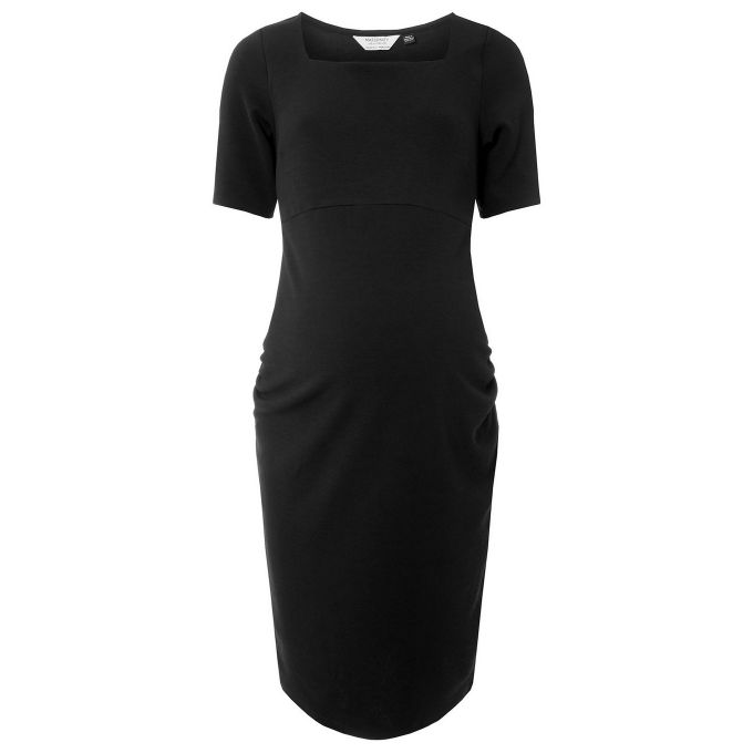 Fashion Short Sleeves Square Neckline Black Maternity Dress | Jumia Nigeria