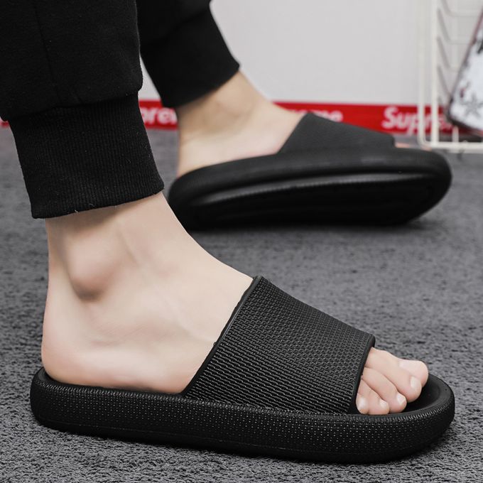 slip on black slippers