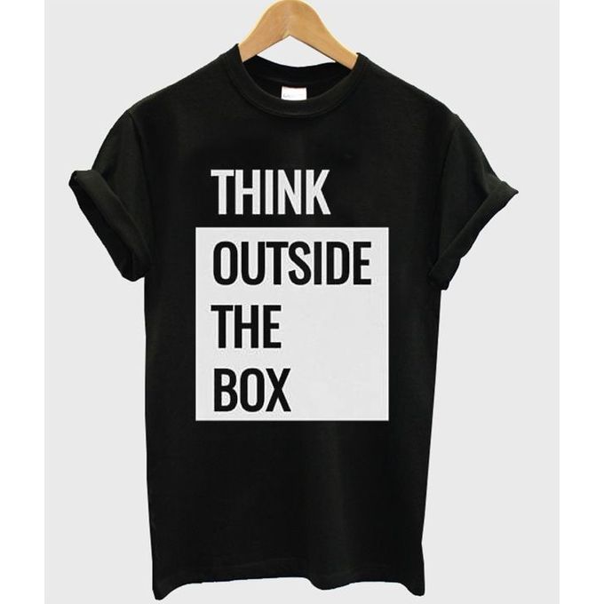 product_image_name-Fashion-THINK OUTSIDE THE BOX Round Neck Polo T-SHIRT-black-1