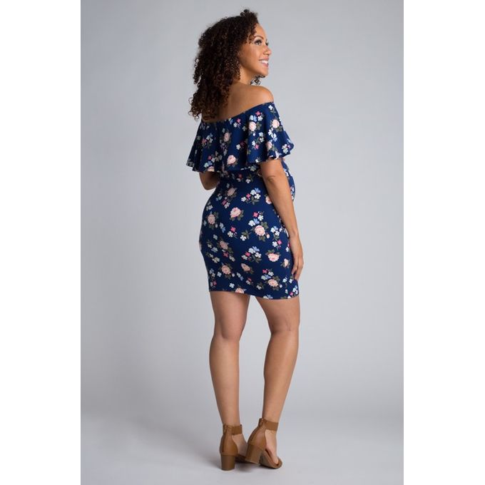 Fashion Floral Ruffle Off Shoulder 