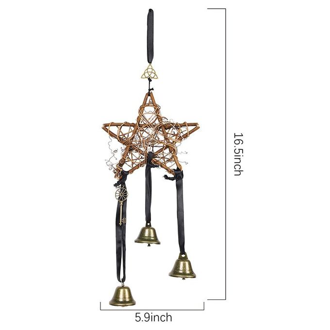 2 Pieces Witch Bells Protection for Door Knob Hanger Wiccan Wind Chimes  Witchy