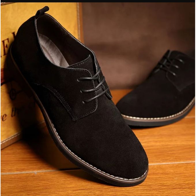 Fashion Rubber Sole Suede Moccasin Boots For Men - Black | Jumia Nigeria