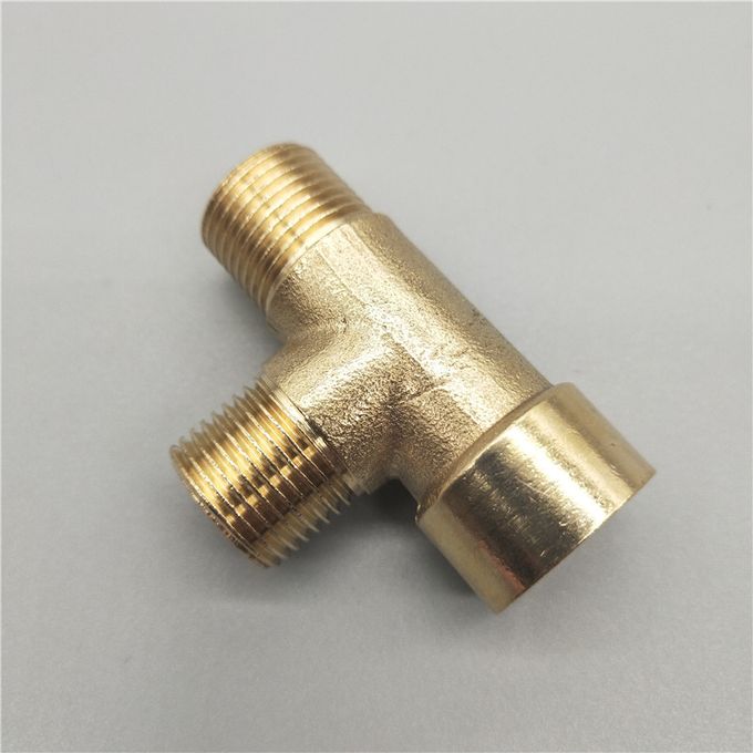Pneumatic Plumbing Brass Pipe Fitting Male/female Thread 1/8 1/4 3/8  1/2 Bsp Tee Type Copper Fittings Water Oil Gas Adapter - Pipe Fittings -  AliExpress