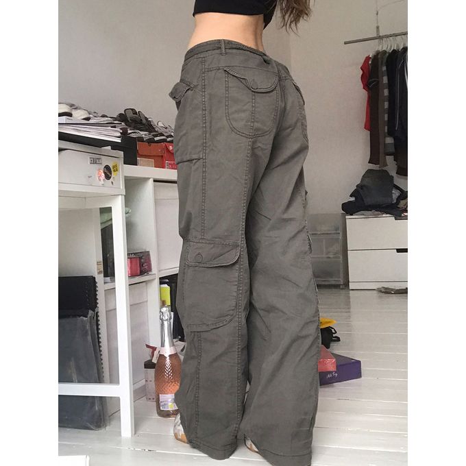 RIZOOKZN Trousers For Women Vintage Chic Denim Pockets Aesthetic Straight Jeans  Women Joggers Cute Outfits Bottoms (Color : Gray, Size : 1) price in Saudi  Arabia,  Saudi Arabia