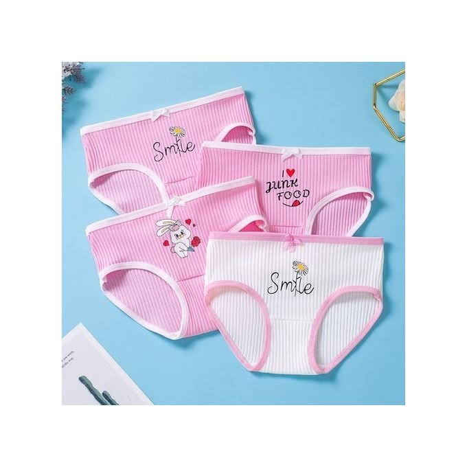 Girl Underwear 4 Pcs / Lot Cute Cotton Panties Girl Underwear