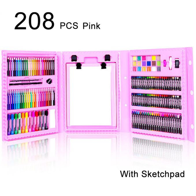 Generic Art Set Boys Girls Birthday Gifts Toys Kids Art Supplies Coloring  Case Kit Painting & Drawing Sets For Children 208 Pcs Pink